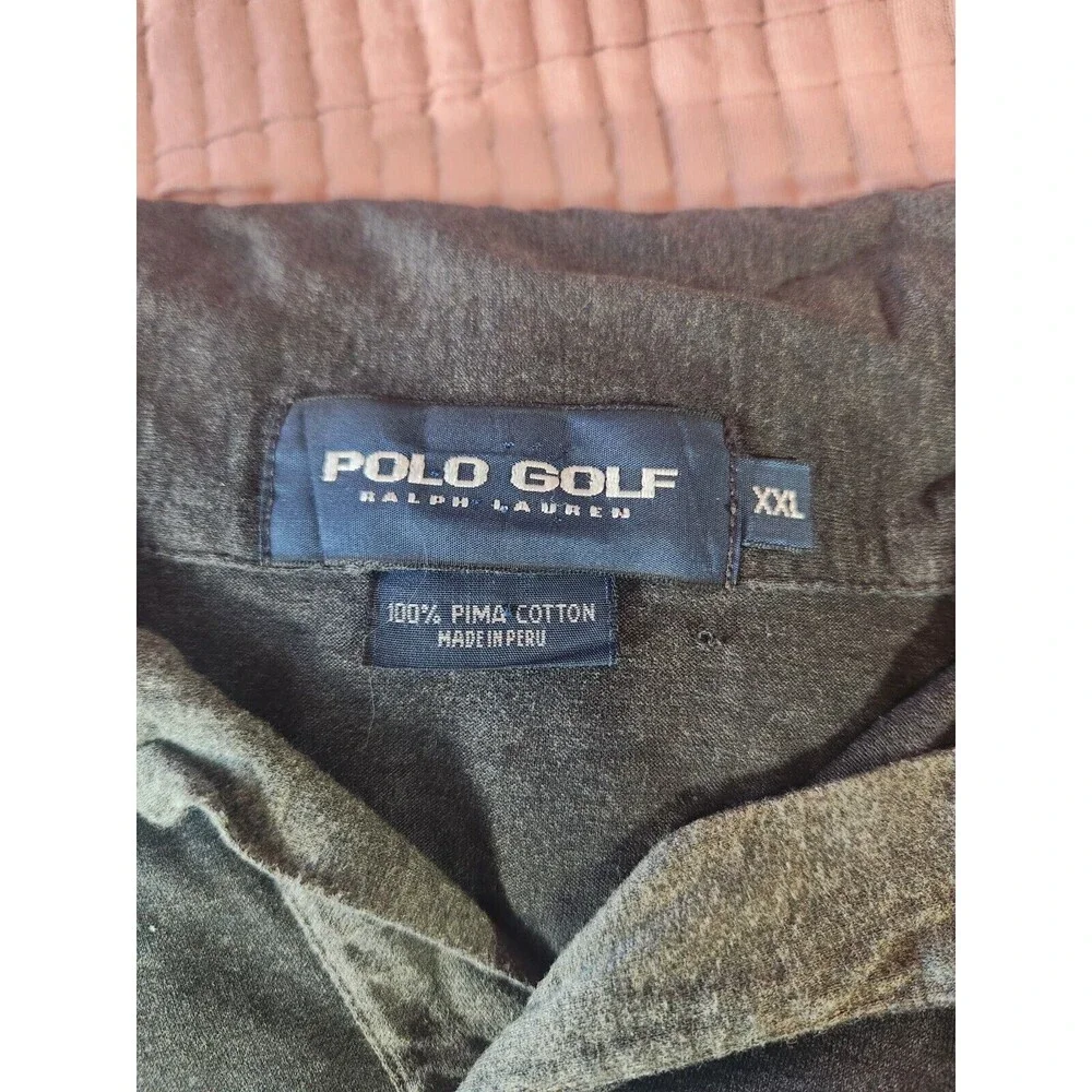 Men’s Ralph Lauren Polo Golf Fit Size XXL Black Short Sleeve 100% Pima Cotton‎